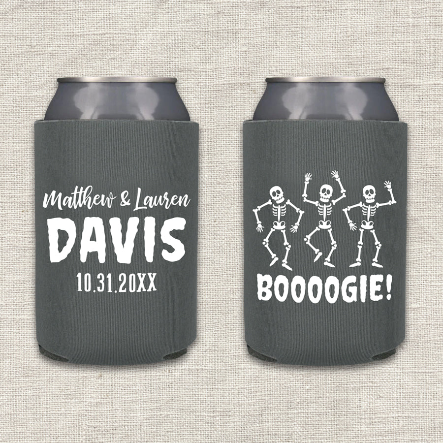 Boooogie Halloween Wedding Koozie