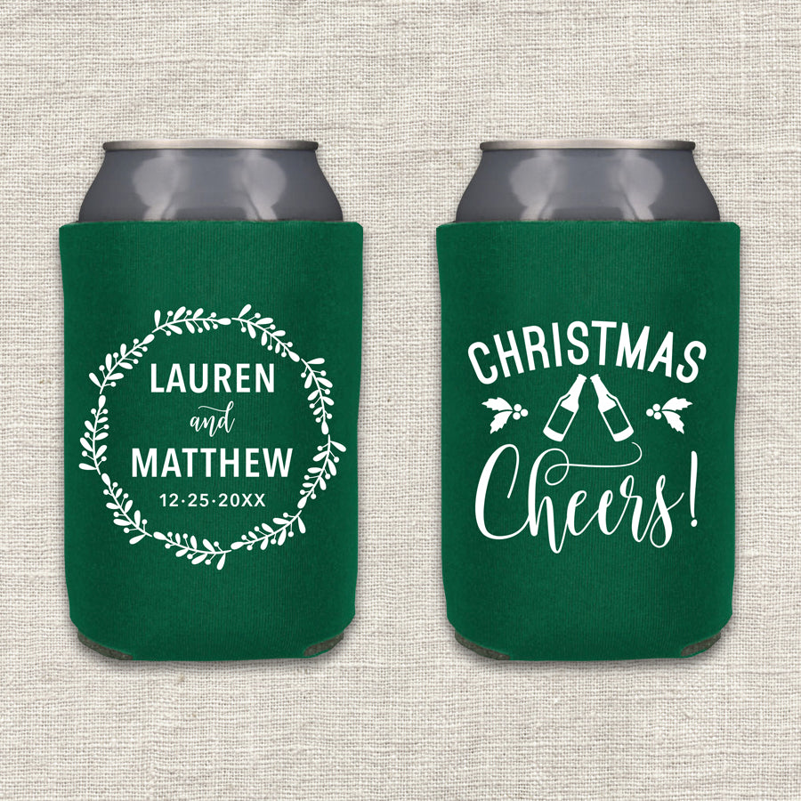 Christmas Cheers Wedding Koozie