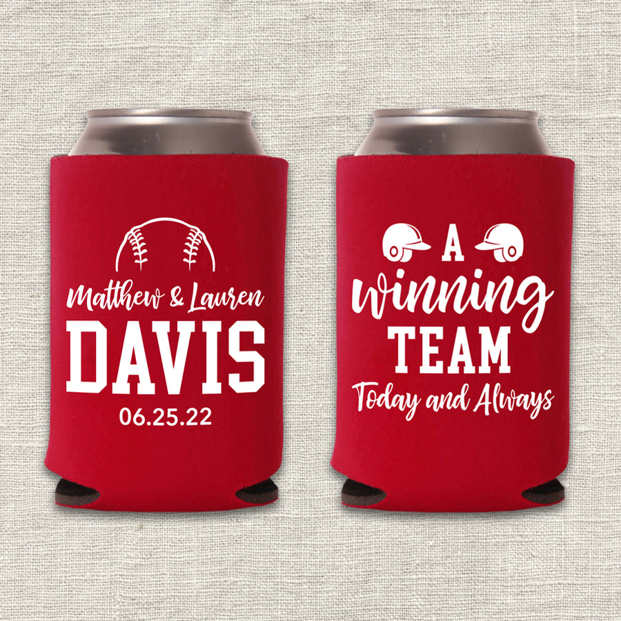 A Winning Team Baseball Wedding Koozie