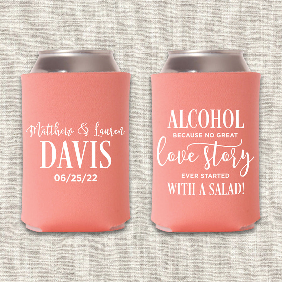Alcohol Wedding Koozie