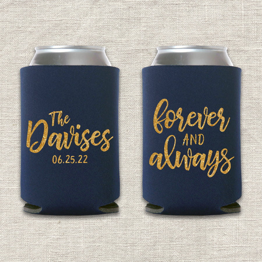 Forever and Always Wedding Koozie