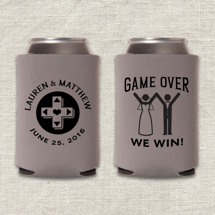 Game Over Wedding Koozie