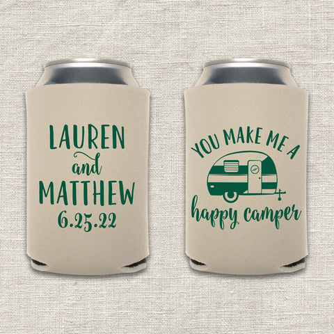 "Happy Camper" Can Cooler