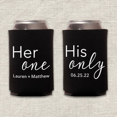 Her One, His Only Wedding Koozie