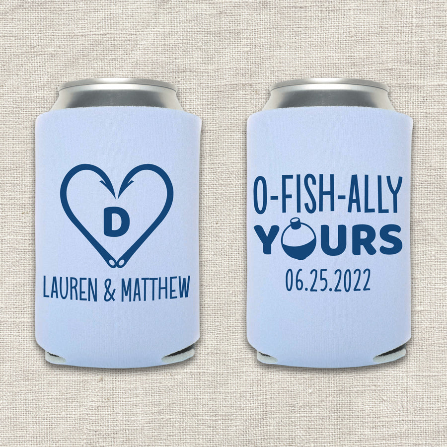 O-Fish-Ally Yours Fishing Wedding Koozie