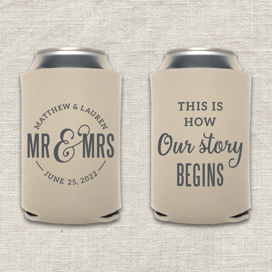 This Is How Our Story Begins Wedding Koozie