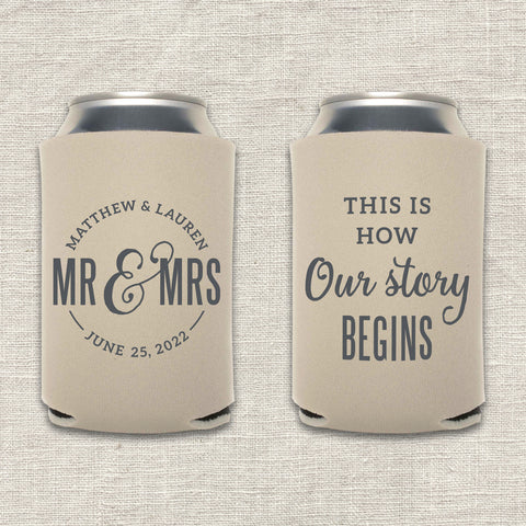 "Our Story" Can Cooler