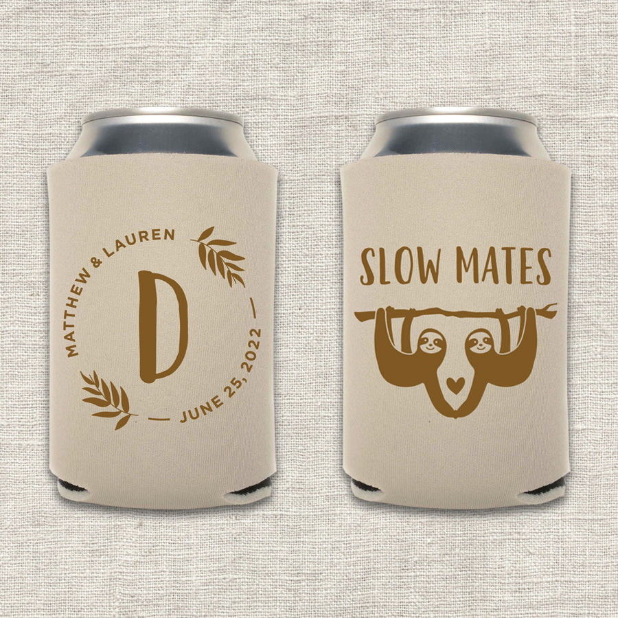 Slow Mates Sloth Wedding Koozie