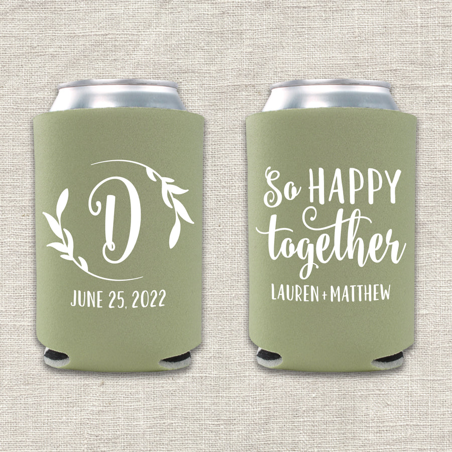 So Happy Together Wedding Koozie