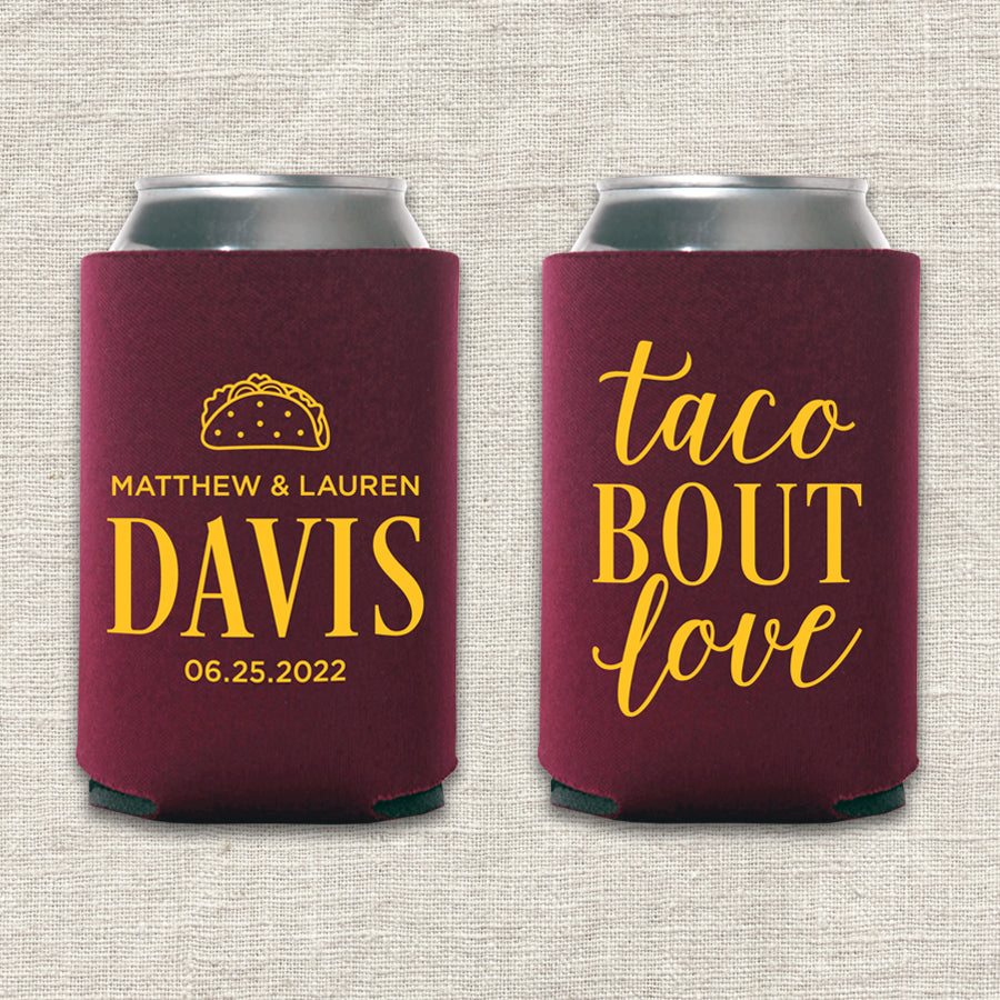 Taco Bout Love Wedding Koozie