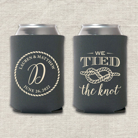 "We Tied the Knot" Can Cooler