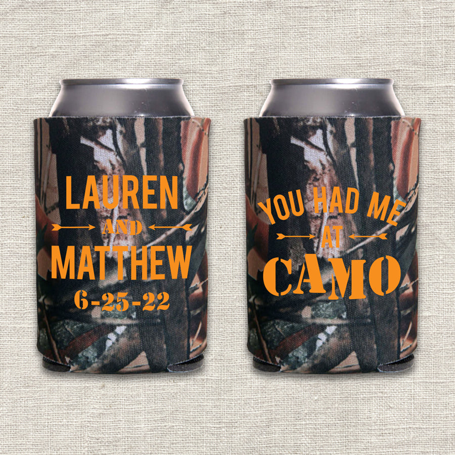 You Had Me At Camo Deer Hunting Wedding Koozie
