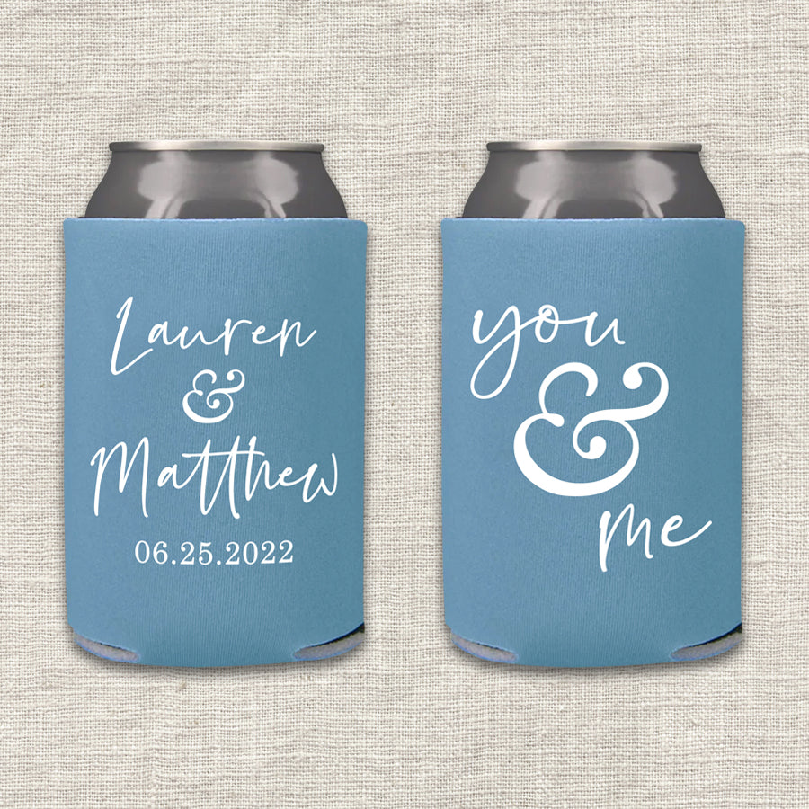 You and Me Wedding Koozie