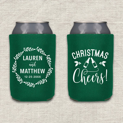 Christmas Cheers Wedding Koozie
