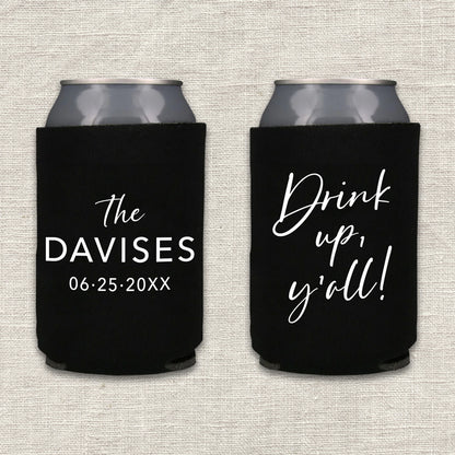 Drink Up Y'all Wedding Koozie