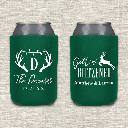 Gettin' Blitzened Christmas Wedding Koozie