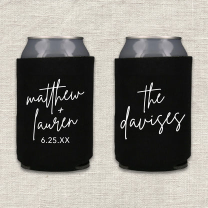 Modern Simplicity Wedding Koozie