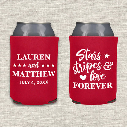 "Stars, Stripes, and Love" Can Cooler