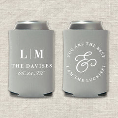 You Are the Best and I Am the Luckiest Wedding Koozie