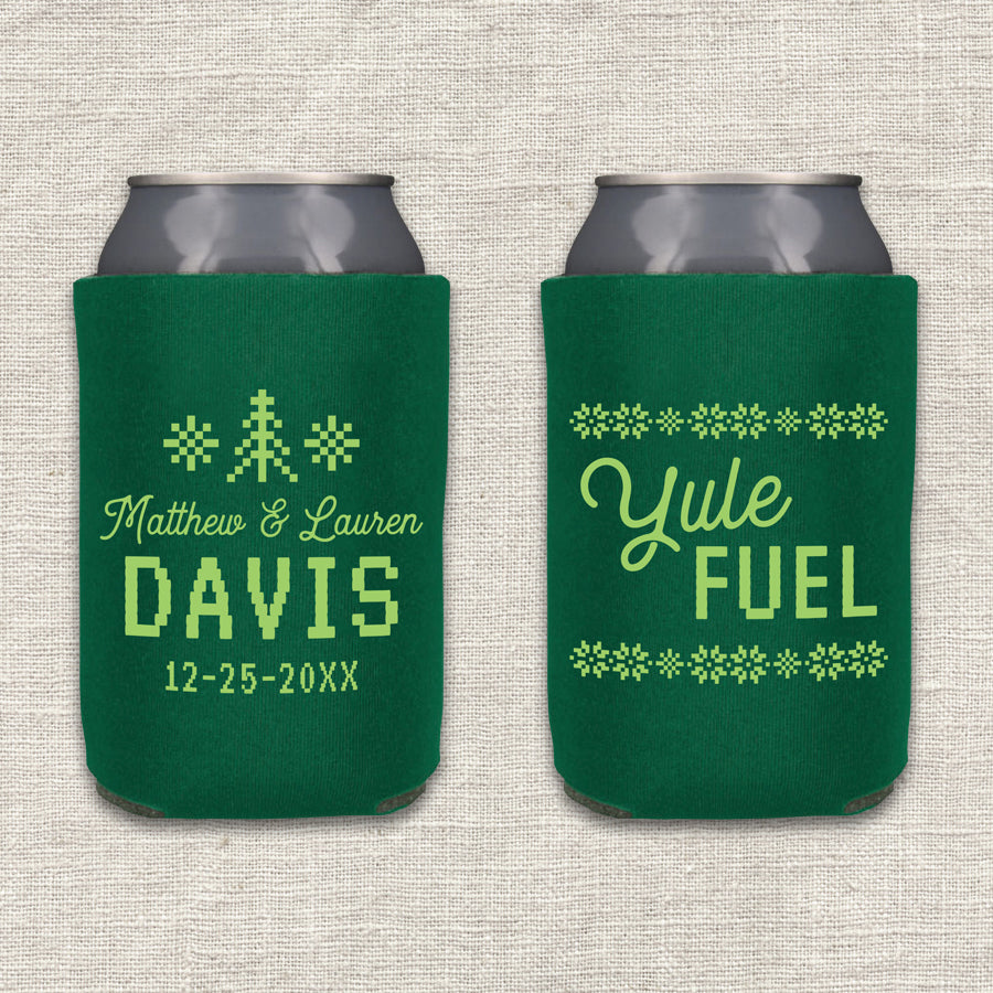 Yuel Fuel Christmas Wedding Koozie