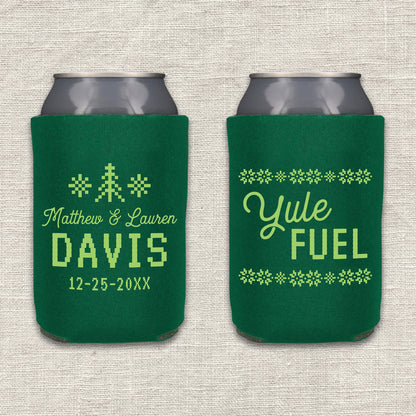 Yuel Fuel Christmas Wedding Koozie