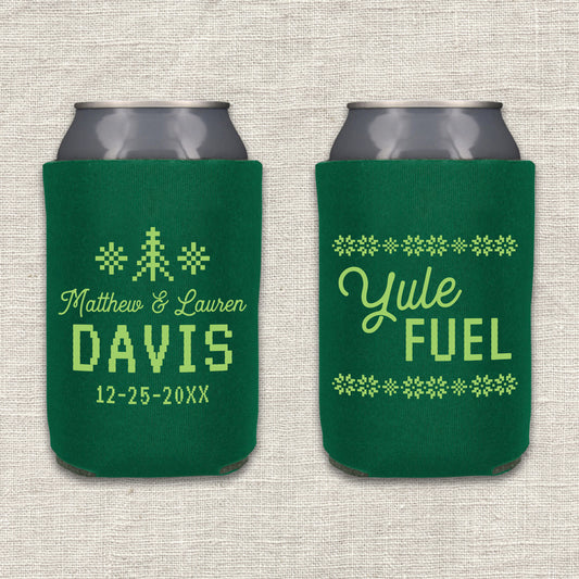 Yuel Fuel Christmas Wedding Koozie