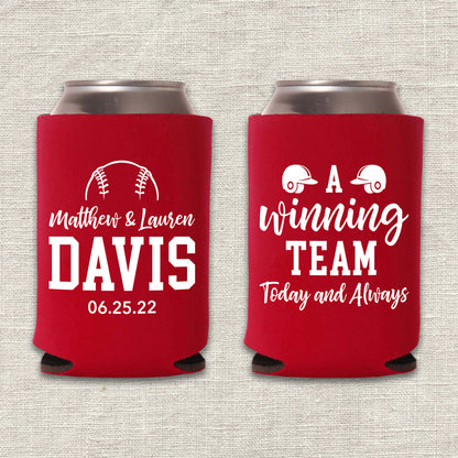 A Winning Team Baseball Wedding Koozie