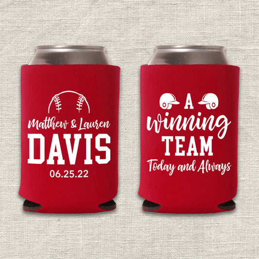 A Winning Team Baseball Wedding Koozie