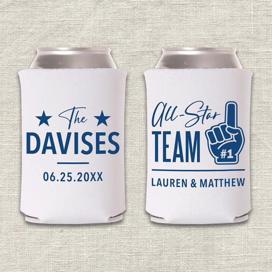 All-Star Team Sports Wedding Koozie