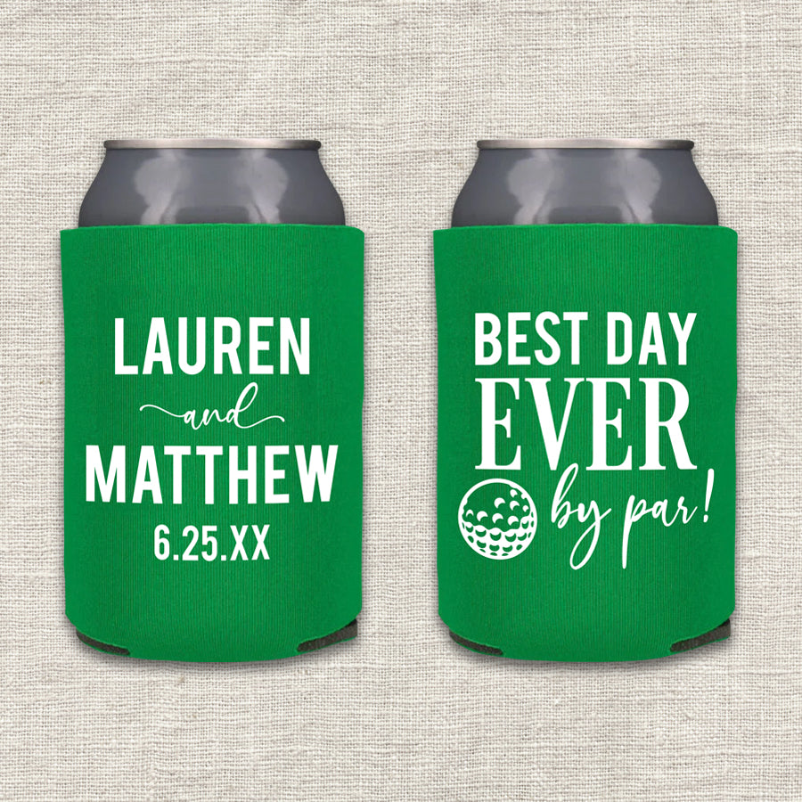 Best Day Ever By Par Golf Wedding Koozie