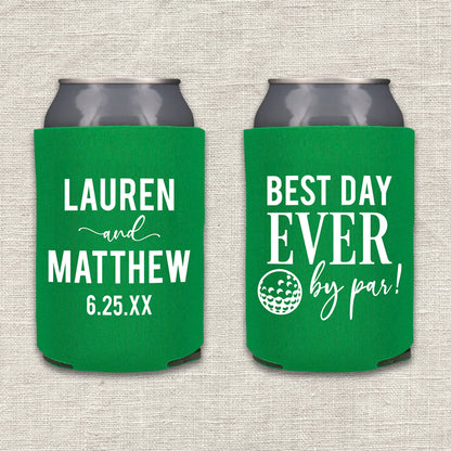 Best Day Ever By Par Golf Wedding Koozie