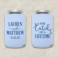 The Catch of a Lifetime Fishing Wedding Koozie