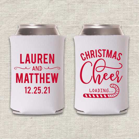 Christmas Cheer Loading Wedding Koozie