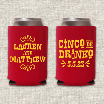 Cinco de Drinko Wedding Koozie