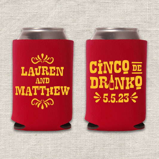 Cinco de Drinko Wedding Koozie