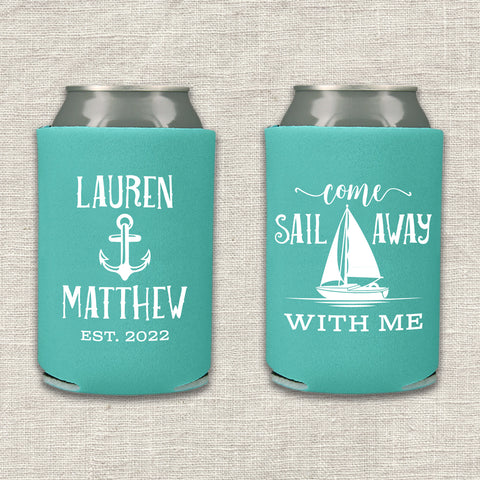 "Come Sail Away" Can Cooler