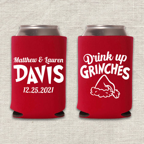 "Drink Up Grinches" Can Cooler