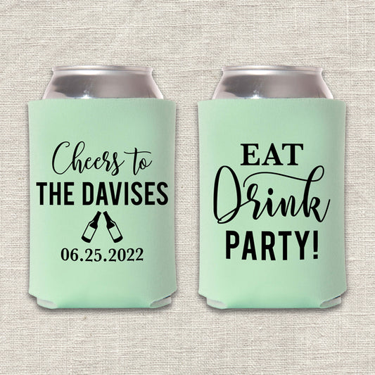 Eat, Drink, Party Wedding Koozie