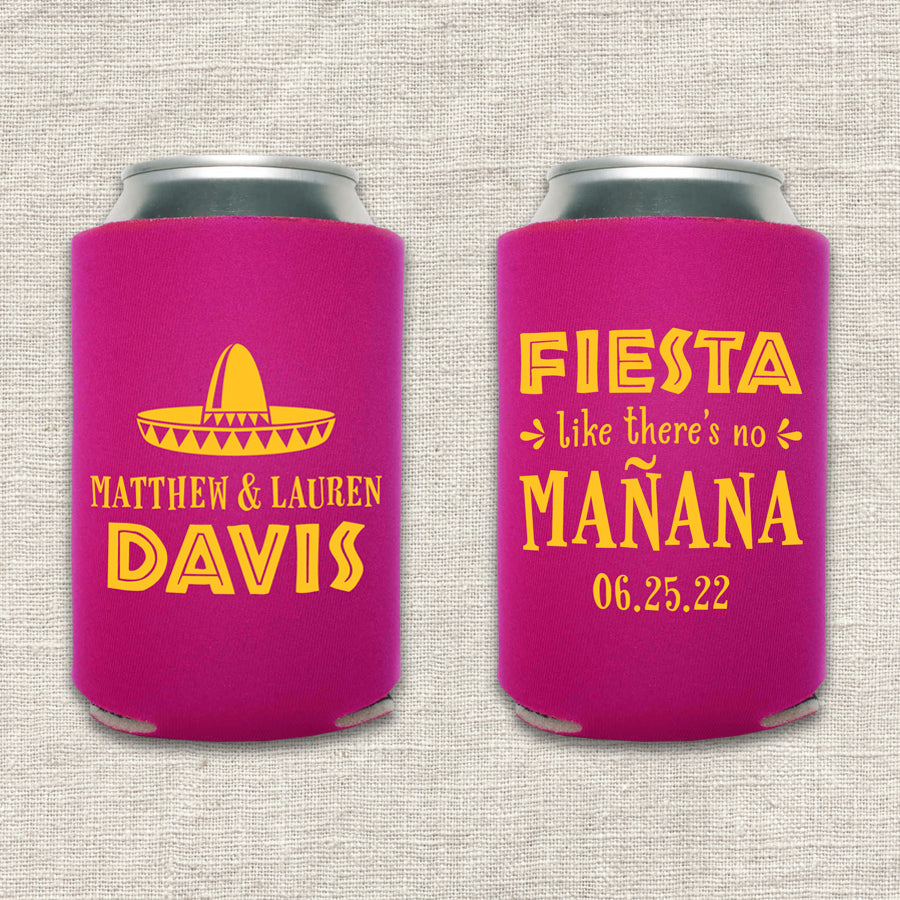 Fiesta Like There's No Mañana Wedding Koozie