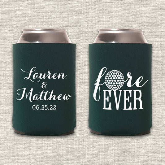 Forever Golf Wedding Koozie