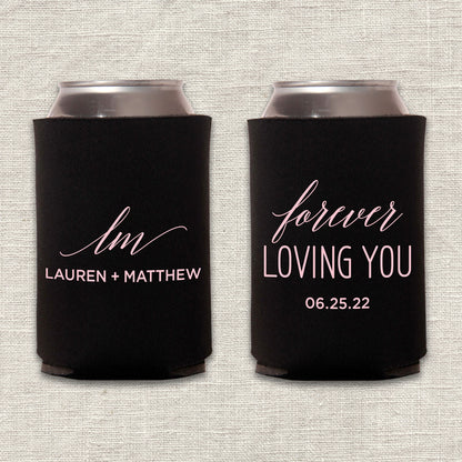 Forever Loving You Wedding Koozie