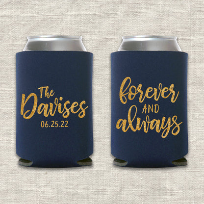 Forever and Always Wedding Koozie