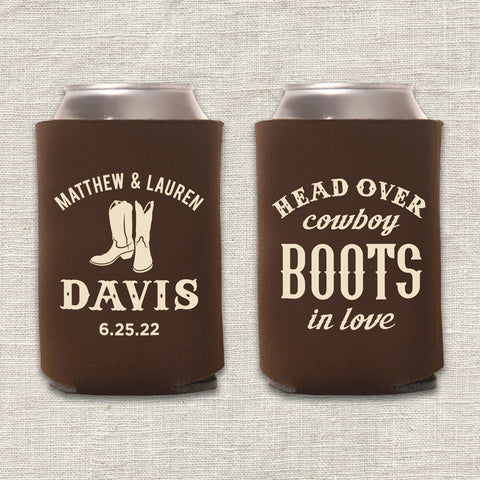 "Head Over Boots" Can Cooler