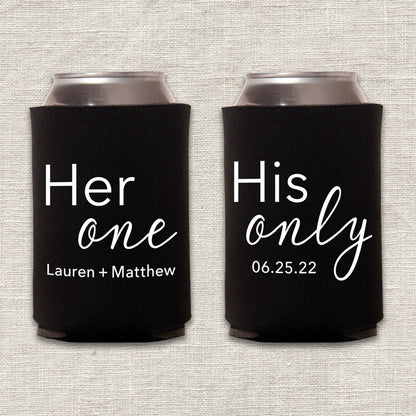 Her One, His Only Wedding Koozie