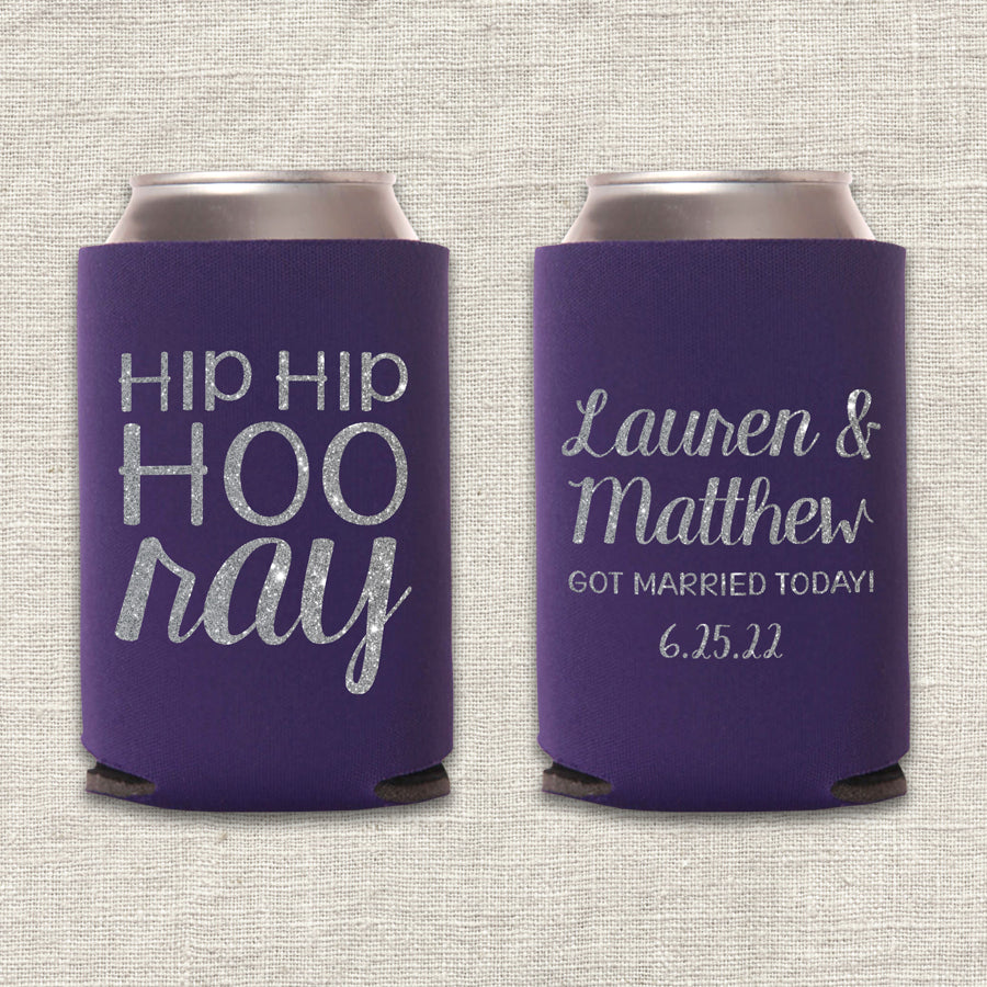 Hip Hip Hooray Wedding Koozie