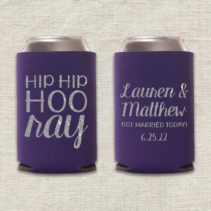 Hip Hip Hooray Wedding Koozie