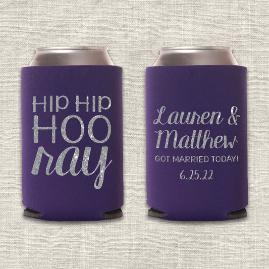 Hip Hip Hooray Wedding Koozie