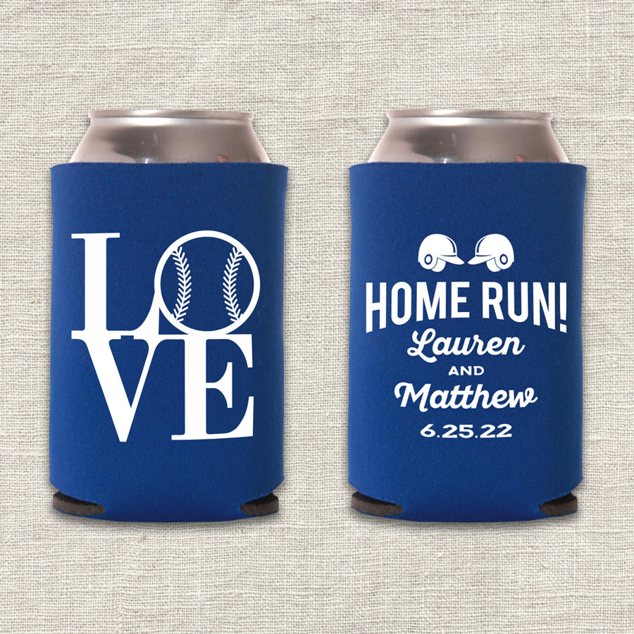 Home Run Baseball Wedding Koozie