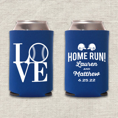Home Run Baseball Wedding Koozie