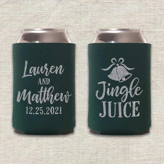 Jingle Juice Christmas Wedding Koozie
